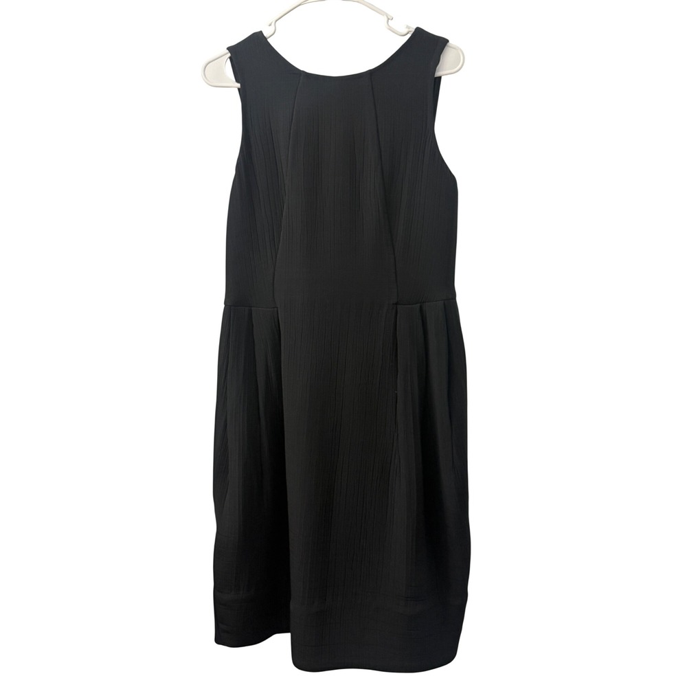 MARNI Black Silk Viscose Sleeveless Pleated Fit & Flare Midi Dress IT 42 Luxury